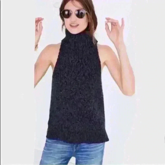 Madewell Marled Sleeveless Turtleneck Sweater - Picture 8 of 9